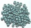 100 4x6mm Crow Beads Metallic Matte Black Pearl Green